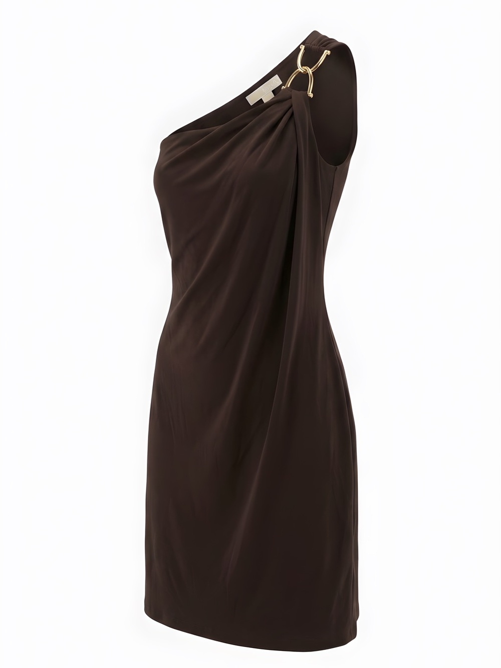Michael Kors, size S, one shoulder brown dress. New without tag